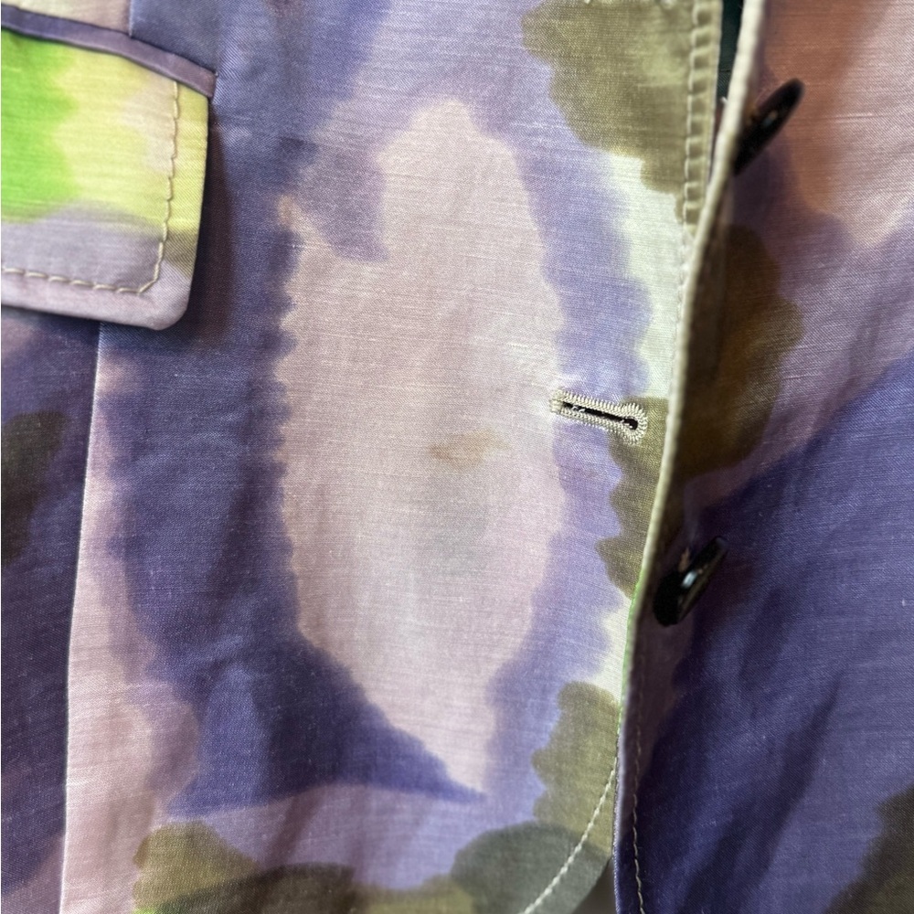 Etro Milano Watercolor Print Blazer Women’s Size 50. Made in Italy - Picture 8 of 8